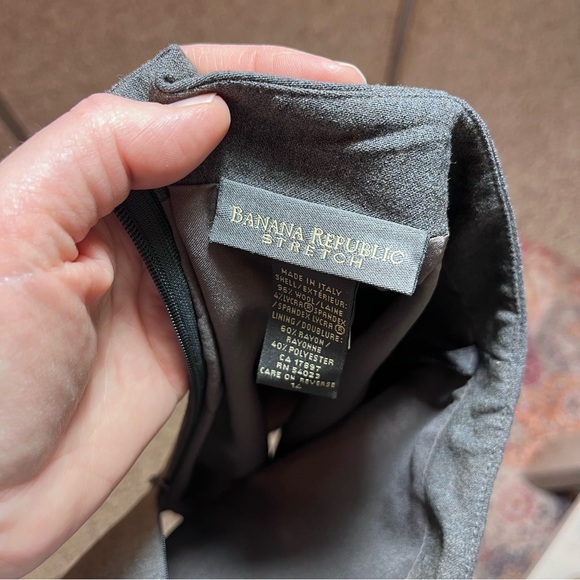 Banana Republic Charcoal Pencil Skirt wool blend fully lined women’s size 14 - Picture 9 of 11